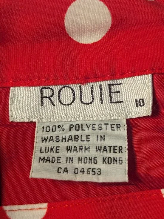 Rouie Bold Red Polka-Dot Skirt | Vintage Retro Pinup Classic | Sz 6 - Picture 4 of 5